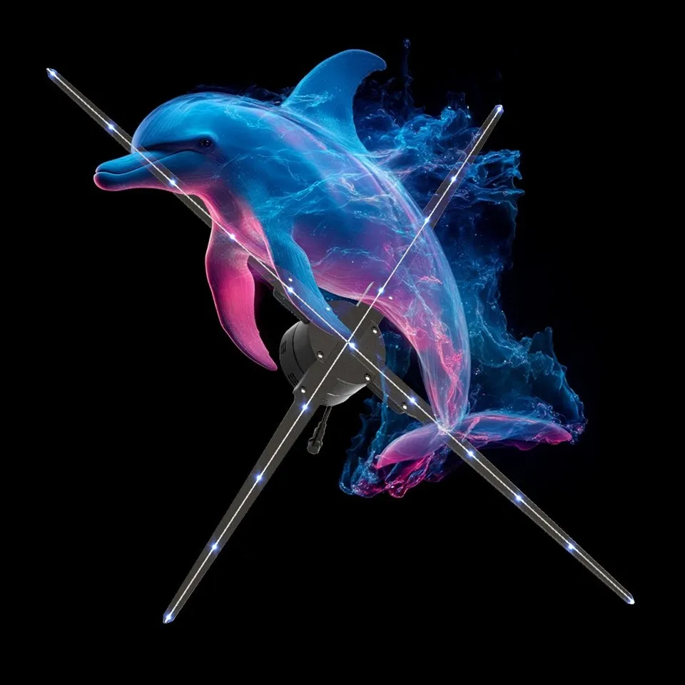 پورٹیبل DIY لیڈ ہولوگرام فین